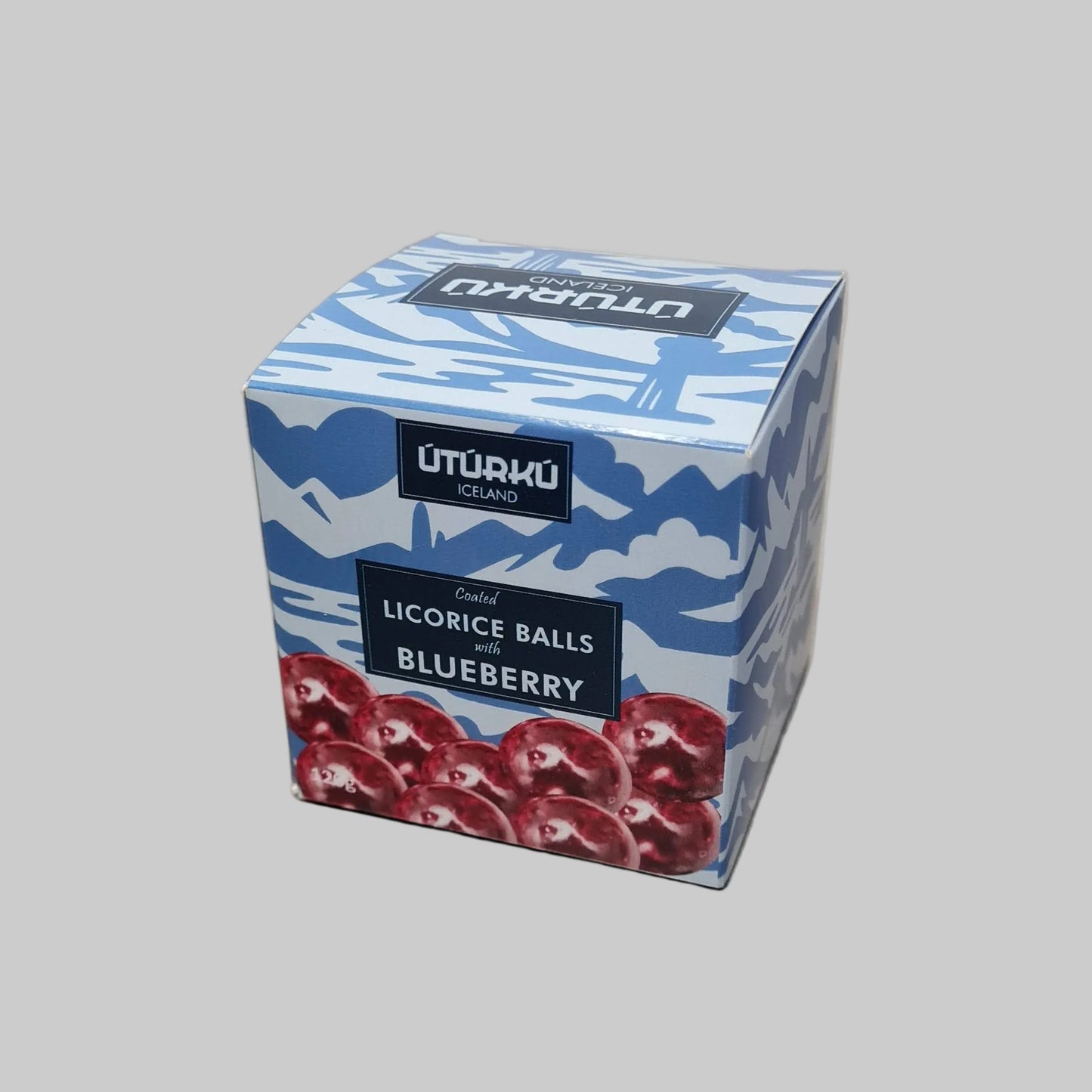 ÚTÚRKÚ súkkulaðihjúpaður saltlakkrís með bláberjum 120g