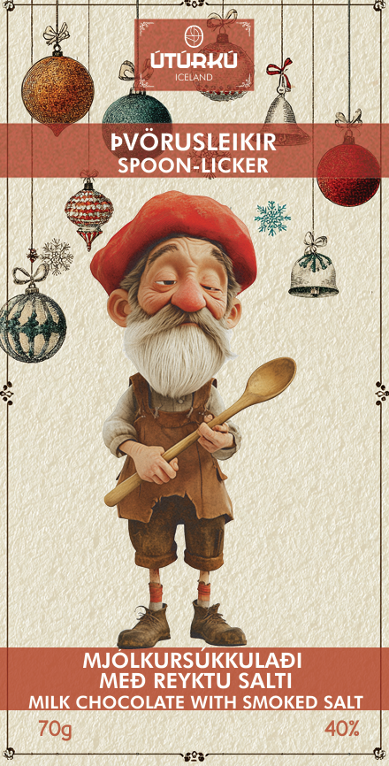 Þvörusleikir mjólkursúkkulaði með reyktu salti 70g