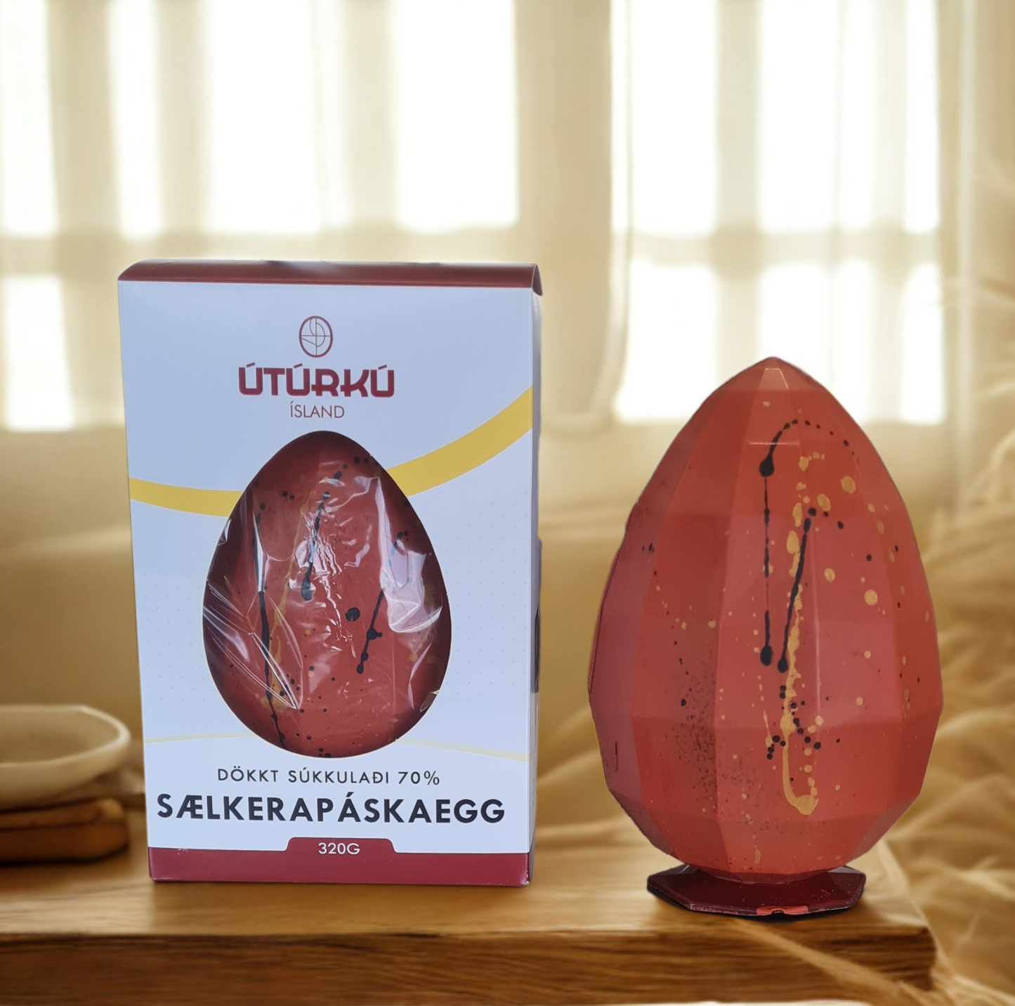 ÚTÚRKÚ páskaegg - dökkt súkkulaði - 320g