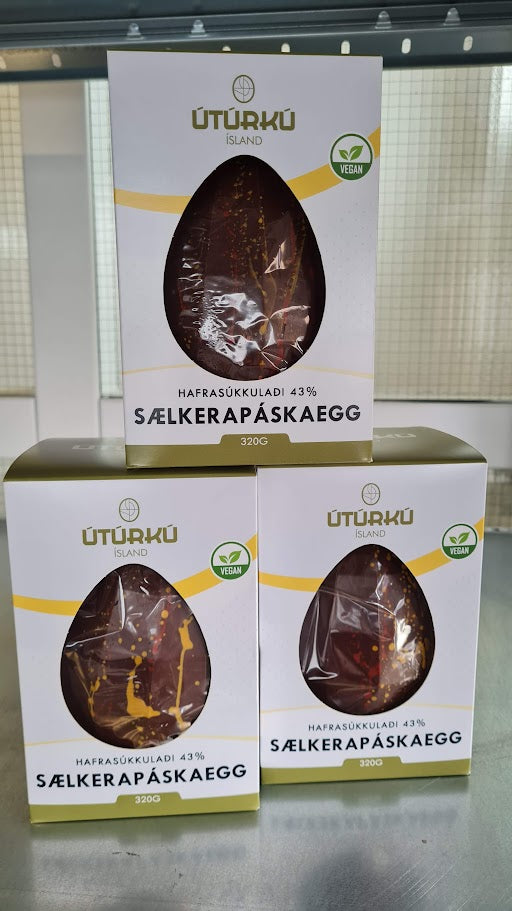 ÚTÚRKÚ páskaegg - VEGAN haframjólkursúkkulaði - 320g