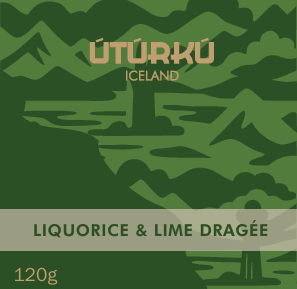ÚTÚRKÚ súkkulaðihjúpaður saltlakkrís með lime 120g