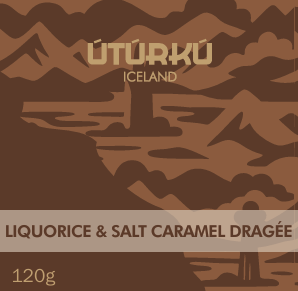 ÚTÚRKÚ súkkulaðihjúpaður saltlakkrís með saltkaramellu 120g