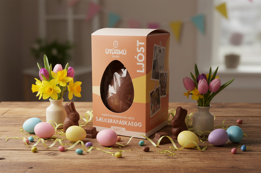 ÚTÚRKÚ páskaegg - mjólkursúkkulaði - 340g