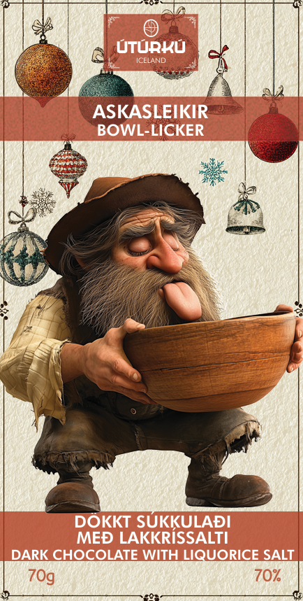 Askasleikir dökkt súkkulaði með lakkríssalti 70g