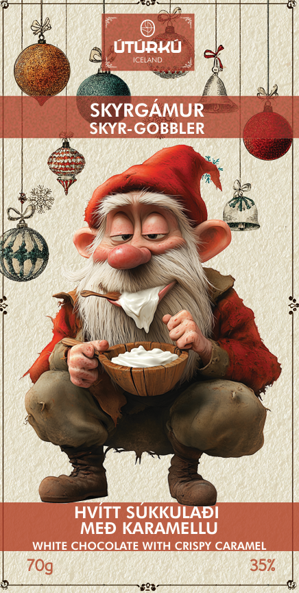 Skyrgámur hvítt súkkulaði með karamellu 70g