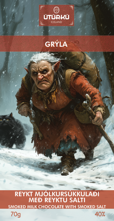 Grýla reykt súkkulaði með reyktu salti 70g
