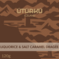 ÚTÚRKÚ súkkulaðihjúpaður saltlakkrís með saltkaramellu 120g