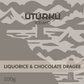 ÚTÚRKÚ súkkulaðihjúpaður saltlakkrís með anís 100g